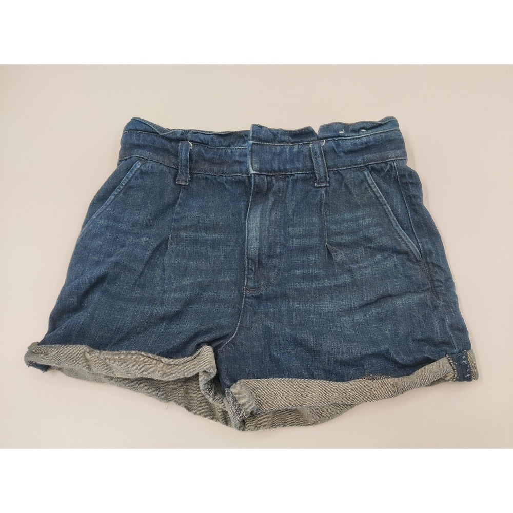 Express Women's Extreme High Rise Shortie Denim Shorts‎ Size 6